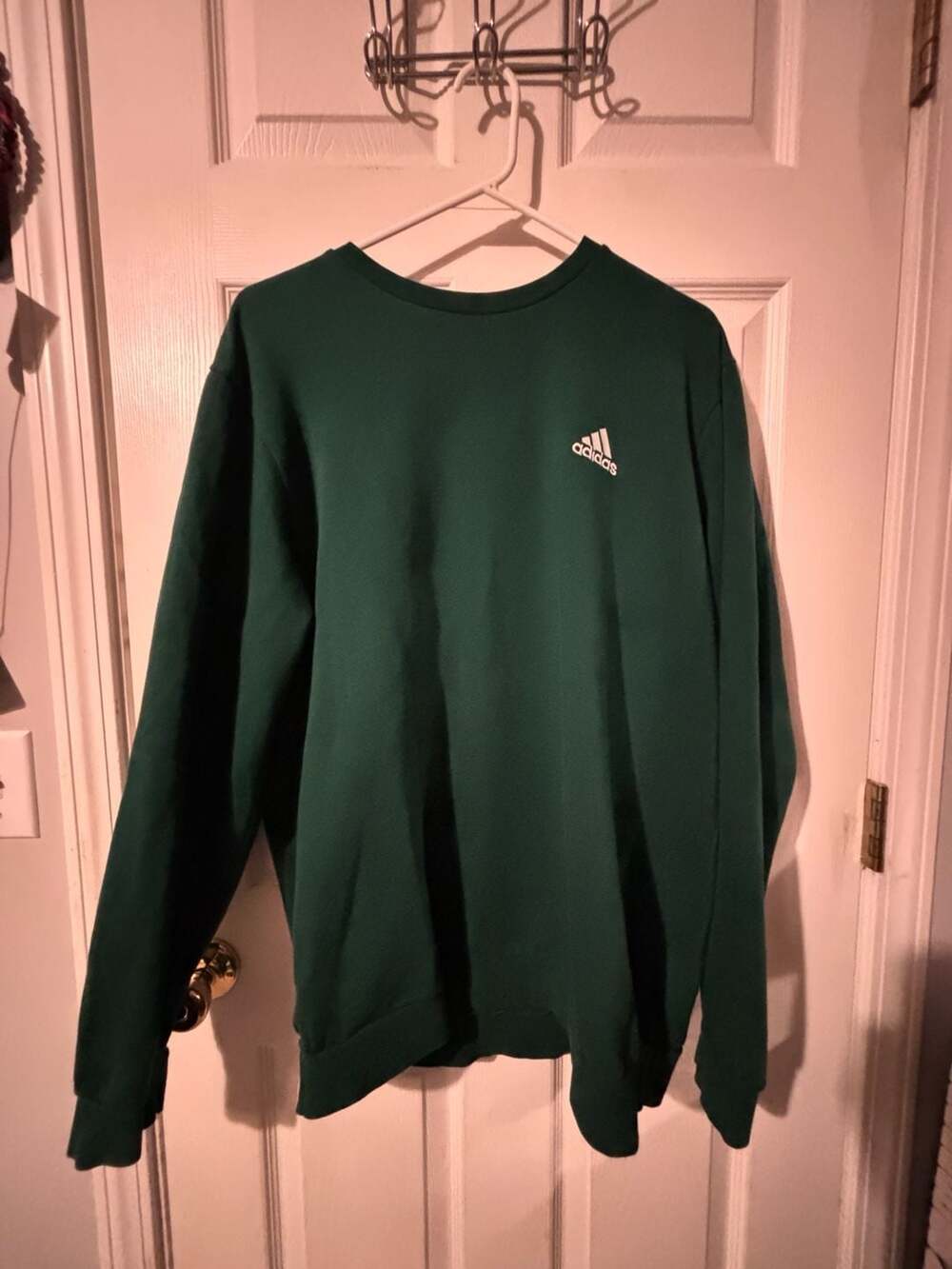 Adidas Men's Essentials Feel Cozy Fleece Crewneck Sweatshirt - College Green